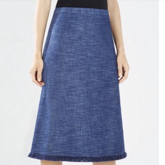 BCBG Maxazria Manne Dark Navy Skirt Size 10 - Picture 4 of 7
